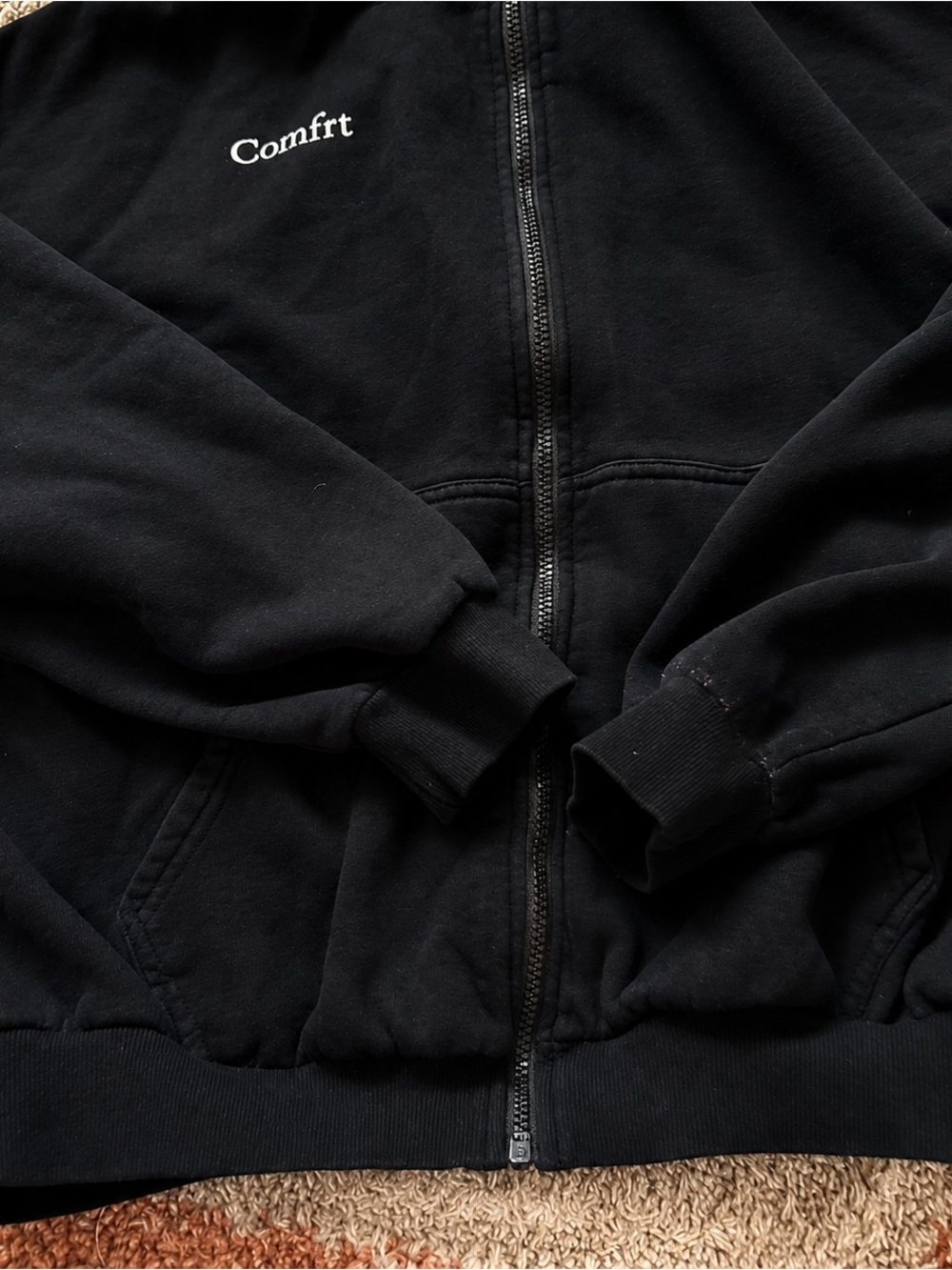 🖤 COMFRT 🖤 Zip Up Heavyweight Hug Stress Hoodie Sweater Unisex - Part of Set - Picture 4 of 10